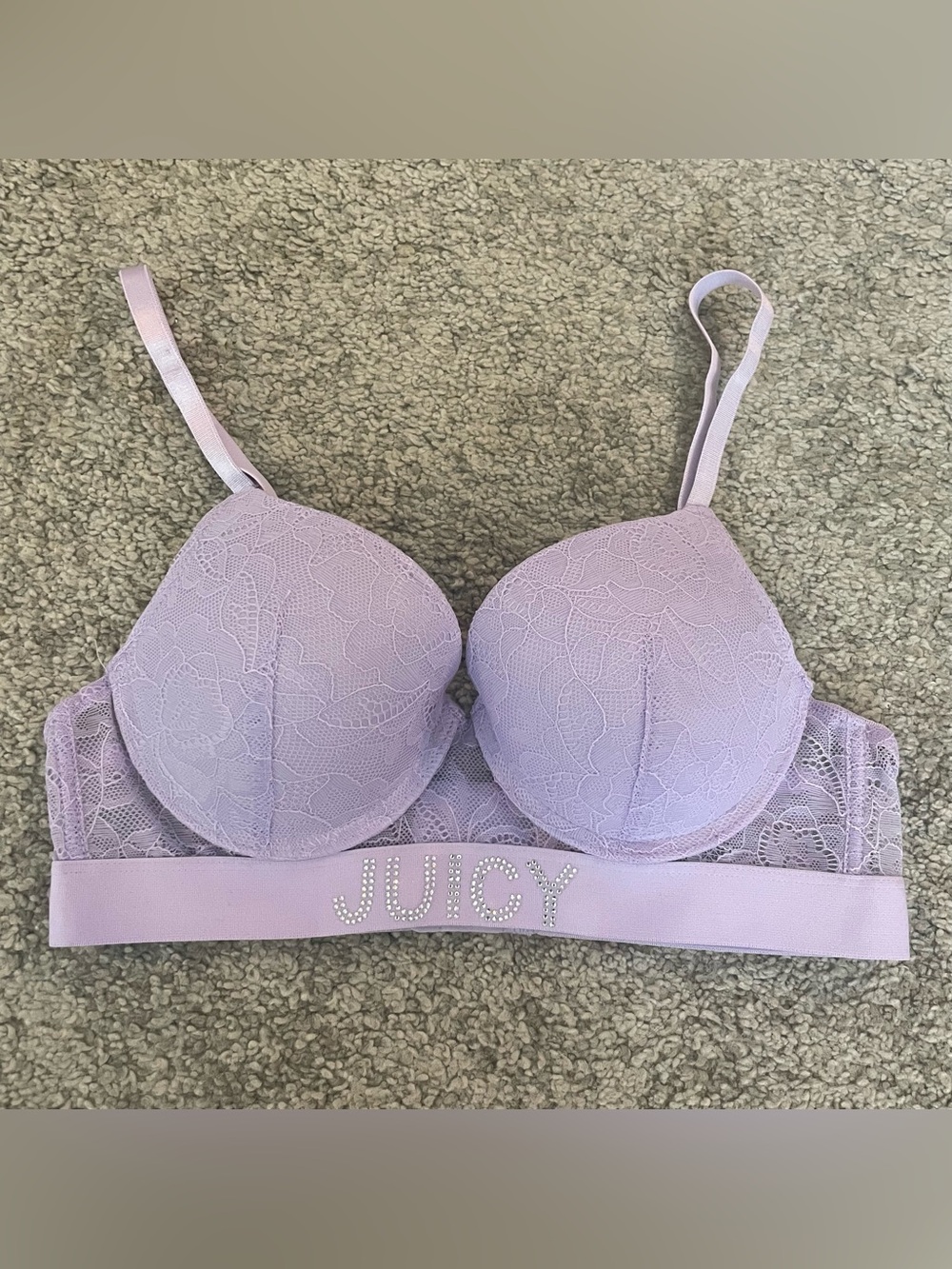 Juicy Couture Lavender Lace Push-Up Bralette 34B